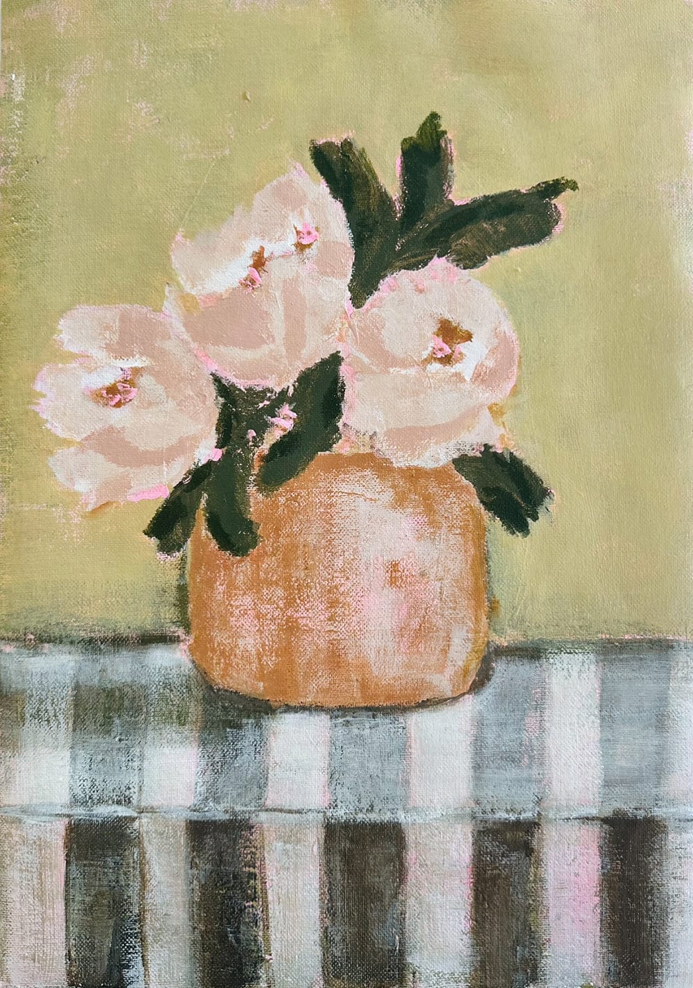 Pink Flowers I - Original Painting