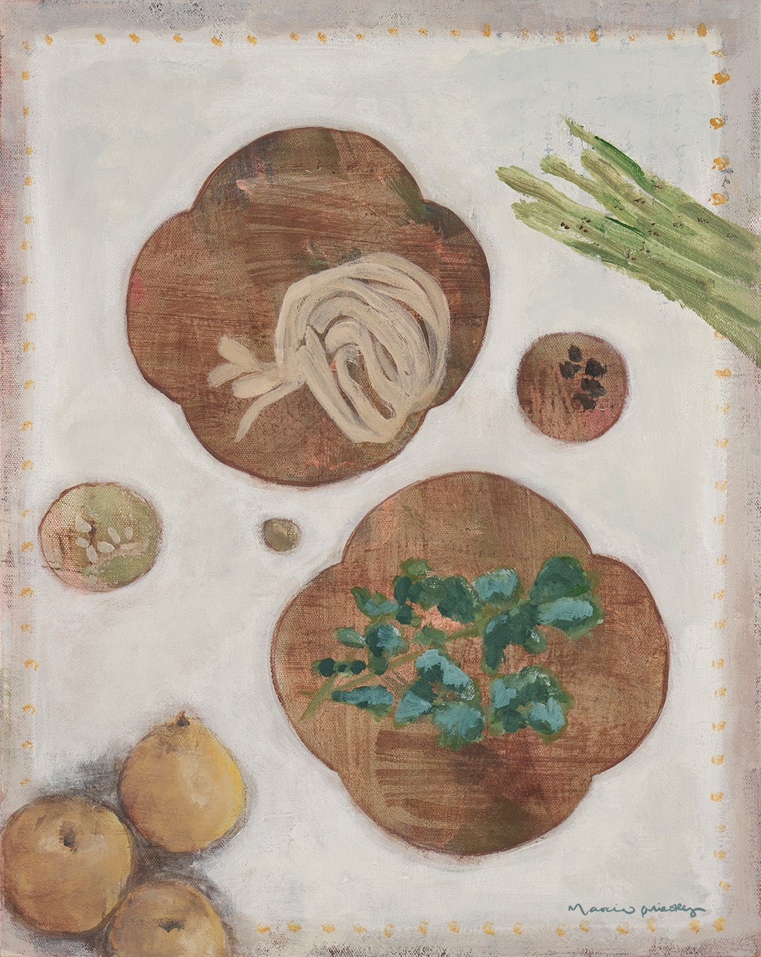 Pears + Pasta - Limited Edition Print - Marcia Priestley