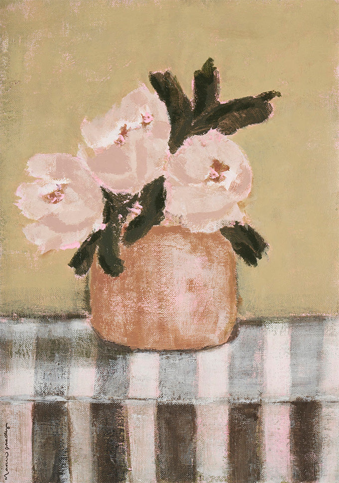 Pink Flowers I - Limited Edition Print - Marcia Priestley
